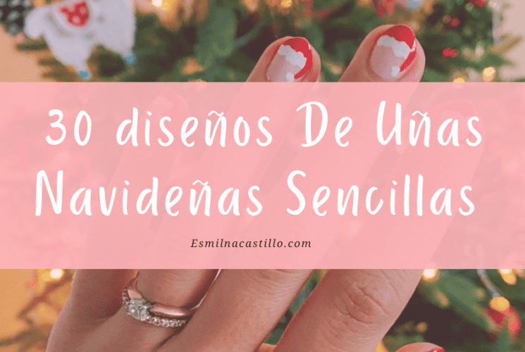 Uñas Navideñas Sencillas