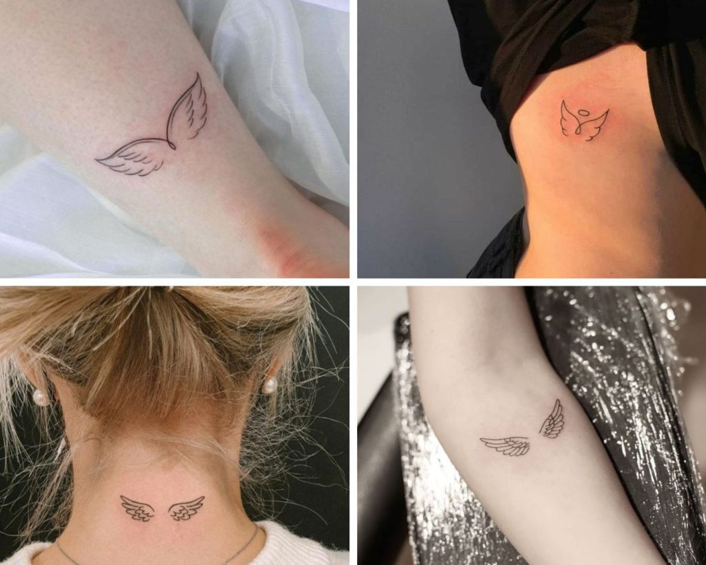 alas ▷ ideas de tatuajes minimalistas con significado