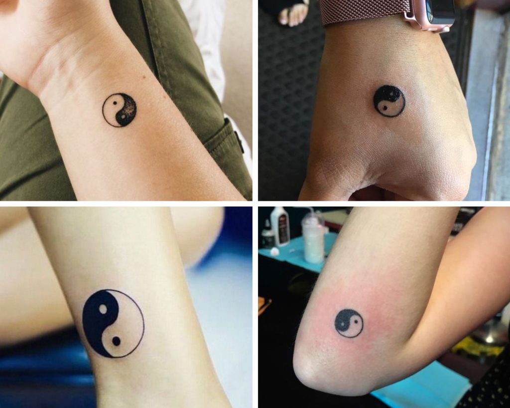 Ying yang ▷ ideas de tatuajes minimalistas para mujeres