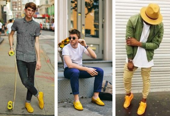 Mejores outfits zapatos amarillos para hombres y sus combinaciones