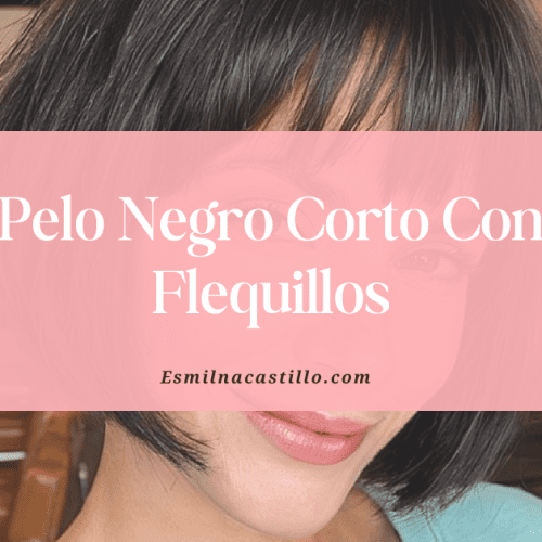 Pelo Negro Corto Con Flequillos