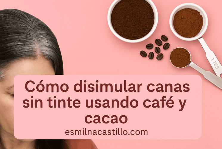 Cómo disimular canas sin tinte usando café y cacao