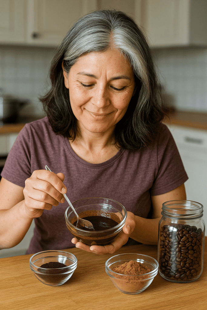 Cómo disimular canas sin tinte usando café y cacao