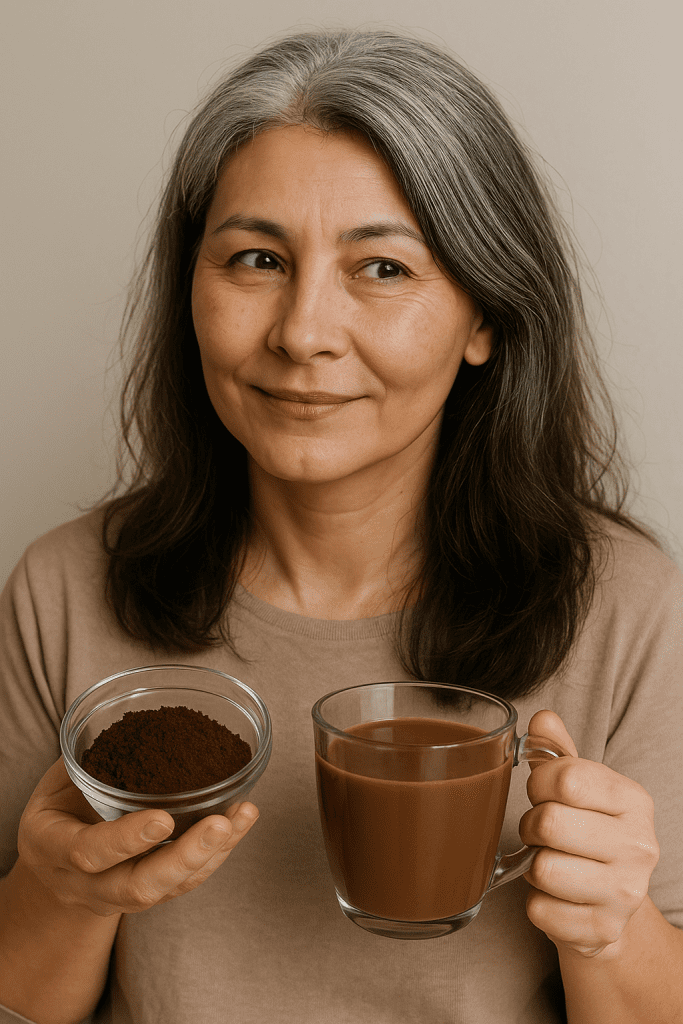 Cómo disimular canas sin tinte usando café y cacao
