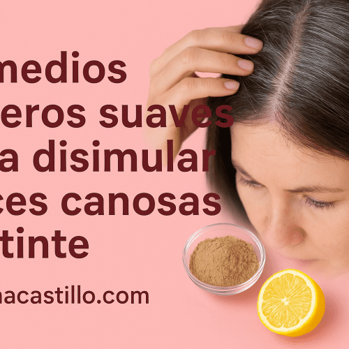 Remedios caseros suaves para disimular raíces canosas sin tinte