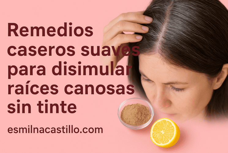 Remedios caseros suaves para disimular raíces canosas sin tinte