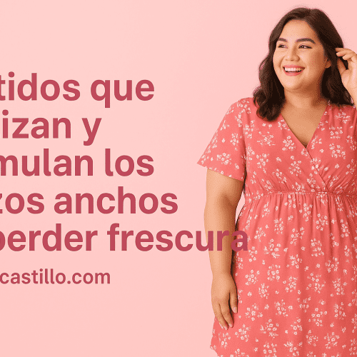 Vestidos que estilizan y disimulan los brazos anchos