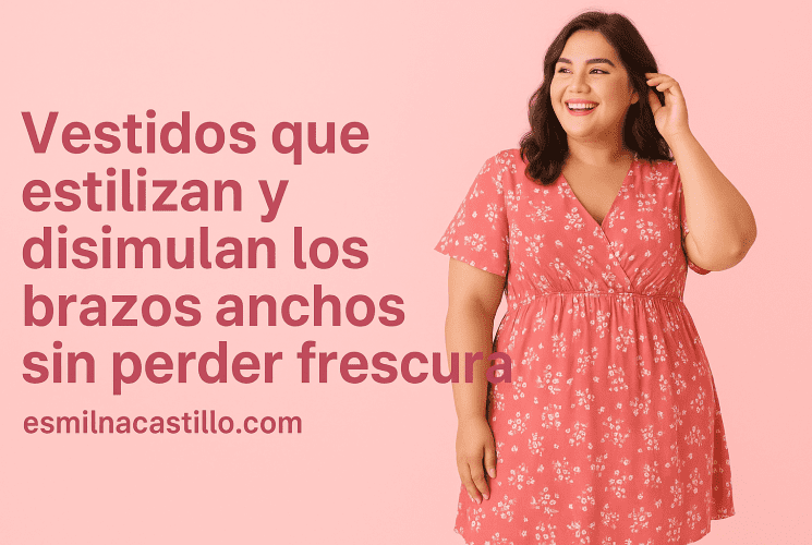 Vestidos que estilizan y disimulan los brazos anchos