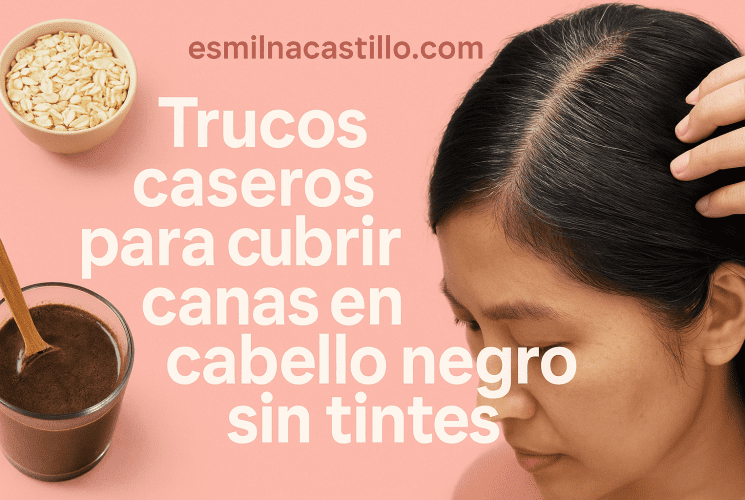 Trucos caseros para cubrir canas en cabello negro sin tintes