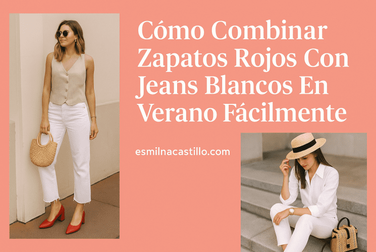 Cómo Combinar Zapatos Rojos Con Jeans Blancos En Verano Fácilmente