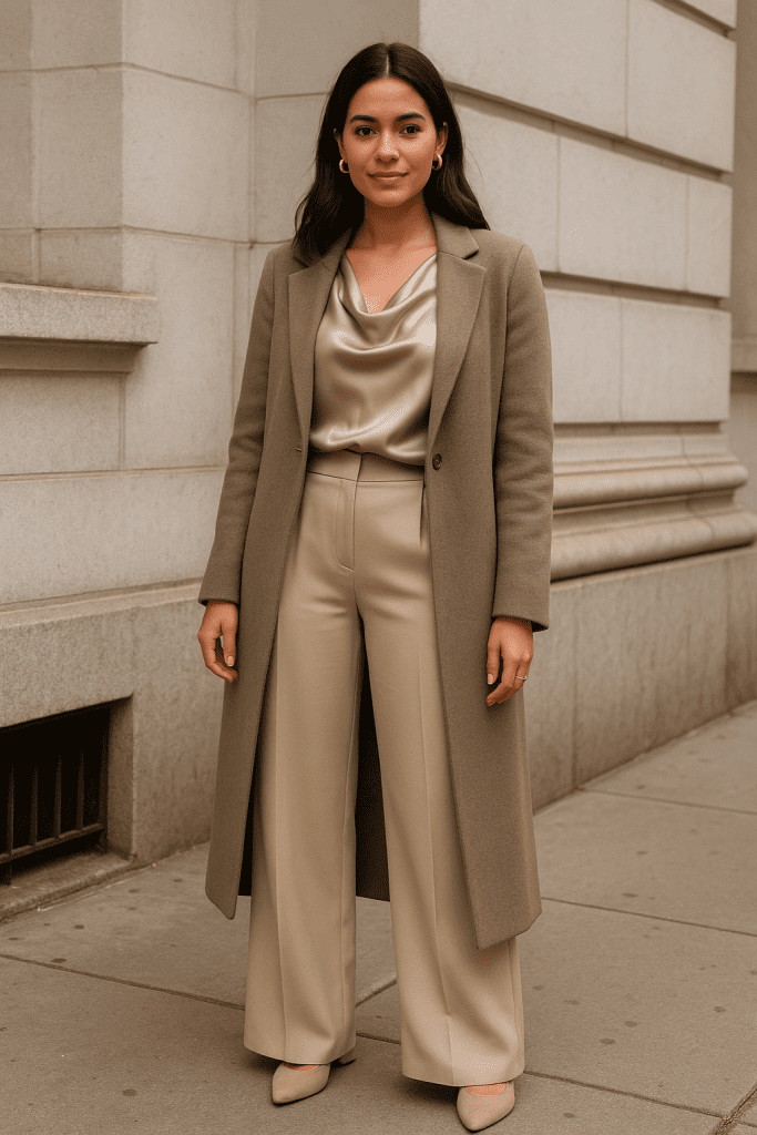 Cómo Combinar Pantalón Palazzo Y Blusa Para Bautizo En Invierno
