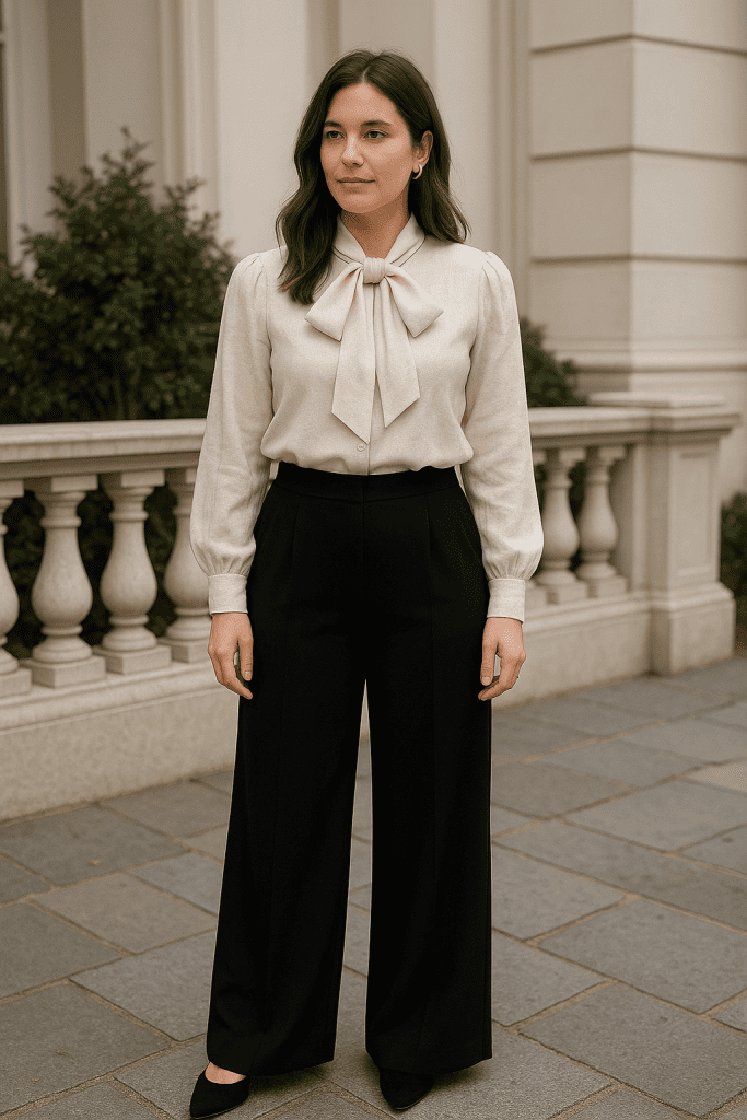 Cómo Combinar Pantalón Palazzo Y Blusa Para Bautizo En Invierno