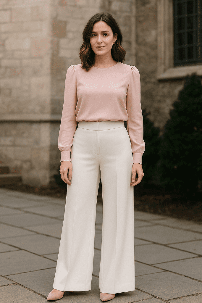 Cómo Combinar Pantalón Palazzo Y Blusa Para Bautizo En Invierno