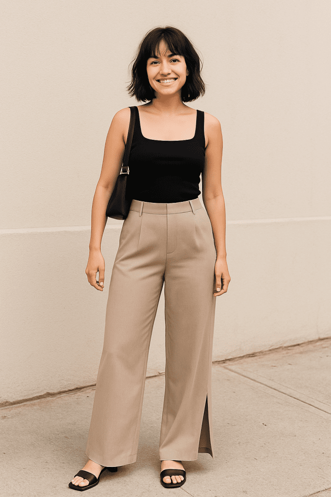 Pantalones Anchos para Mujeres Bajitas