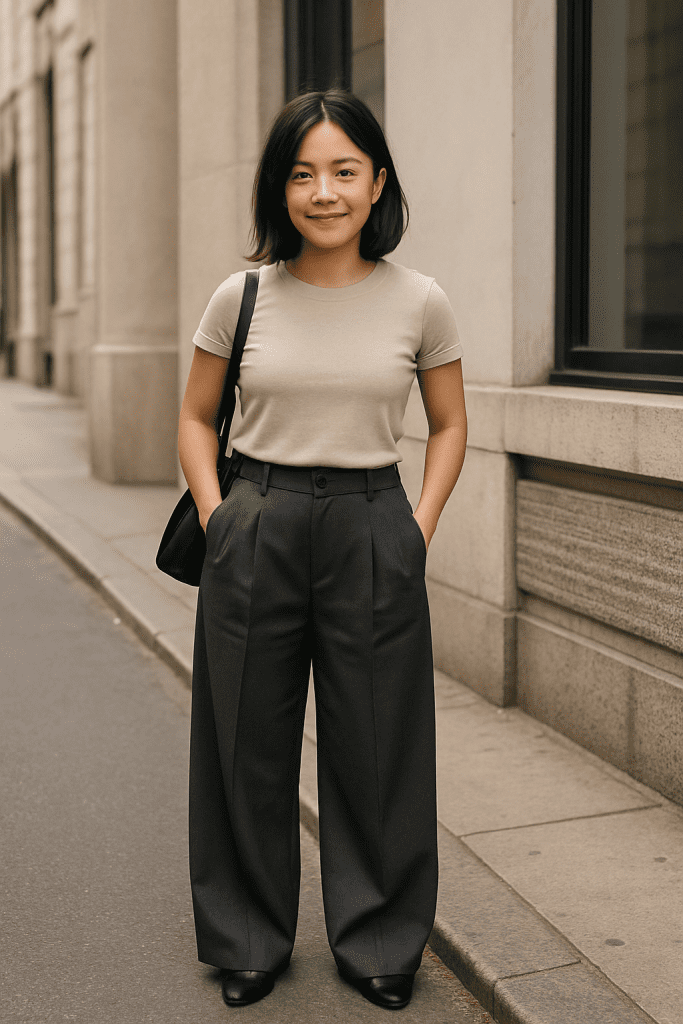 Cómo Usar Pantalones Anchos si Eres de Estatura Baja