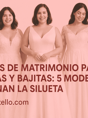 Vestidos de Matrimonio para Gorditas y Bajitas: 5 Modelos que Afinan la Silueta
