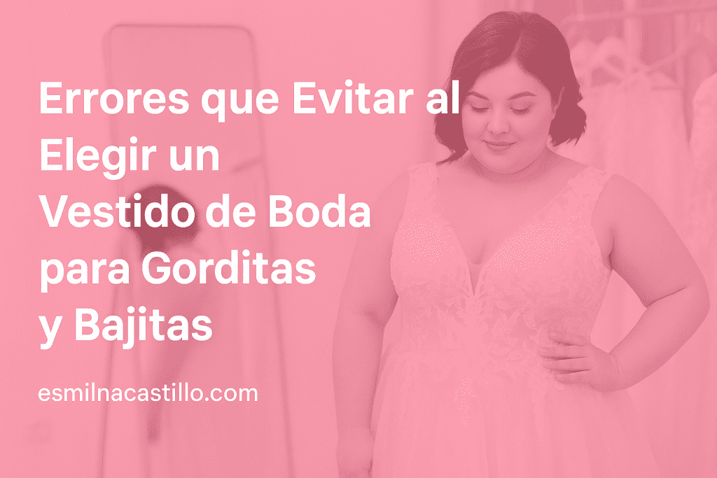 Errores que Evitar al Elegir un Vestido de Boda para Gorditas y Bajitas