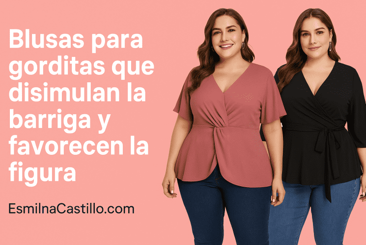 Blusas para gorditas que disimulan la barriga y favorecen la figura
