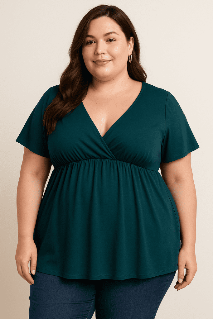 Blusas para gorditas que disimulan la barriga y favorecen la figura