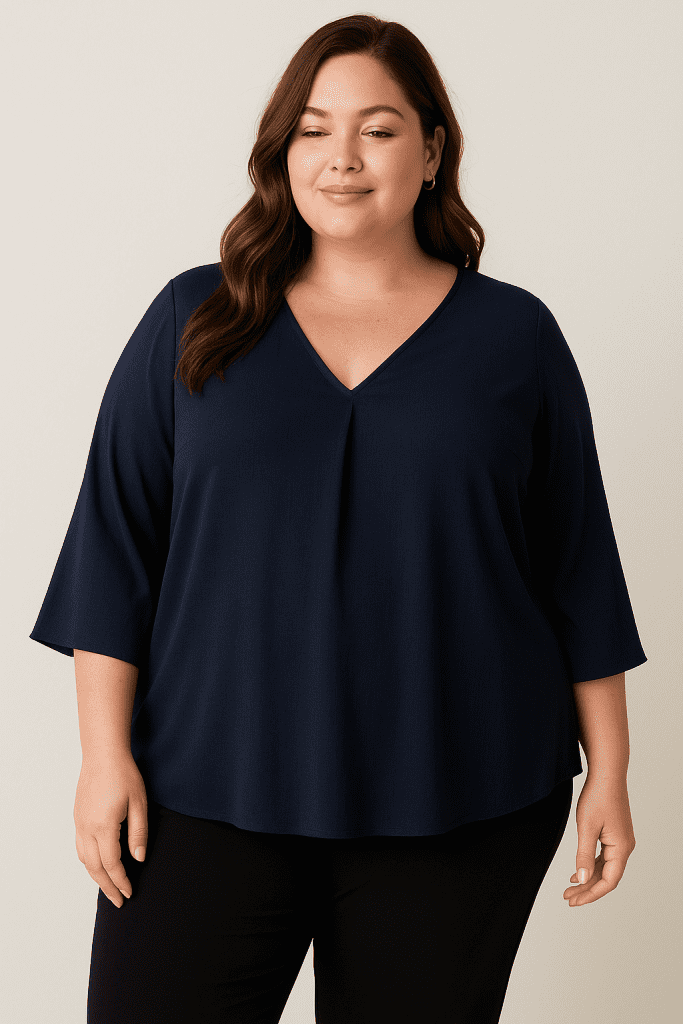 Blusas para gorditas que disimulan la barriga y favorecen la figura