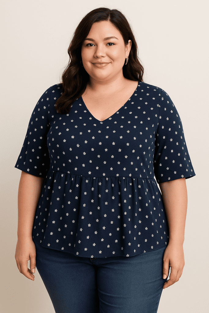 Blusas para gorditas que disimulan la barriga y favorecen la figura