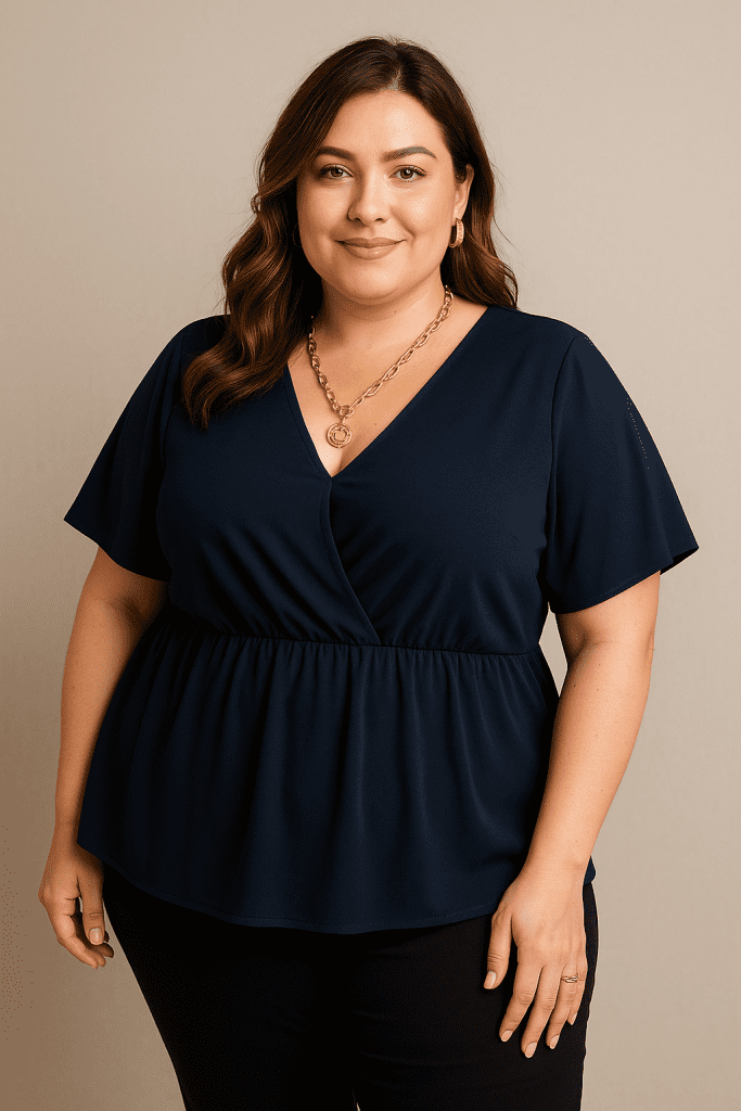 Blusas para gorditas que disimulan la barriga y favorecen la figura