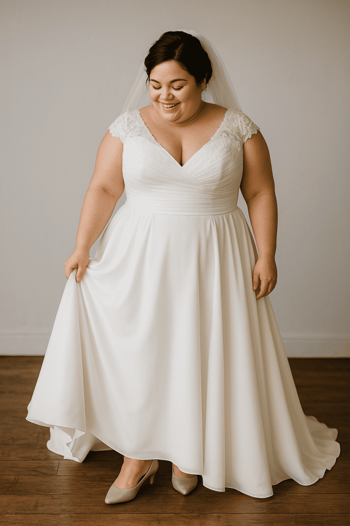 Cómo Elegir el Vestido de Boda Perfecto Si Eres Gordita y de Estatura Baja