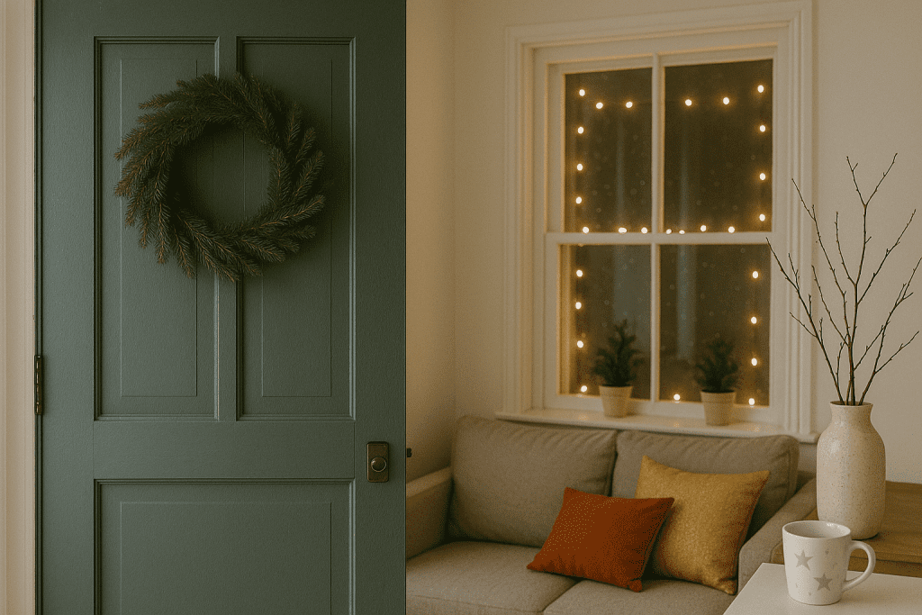 Casas Decoradas de Navidad Sencillas