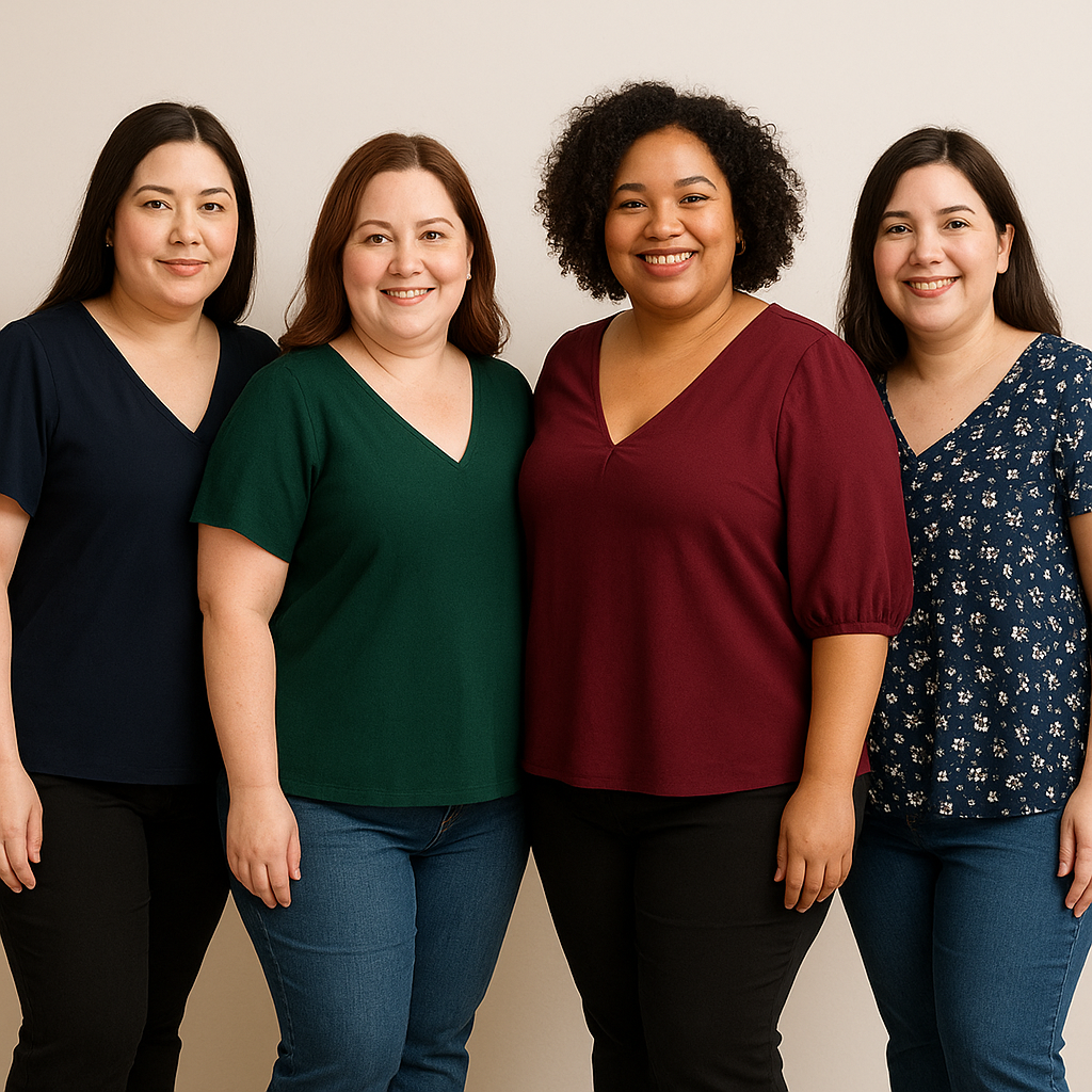 Blusas ideales para gorditas bajitas
