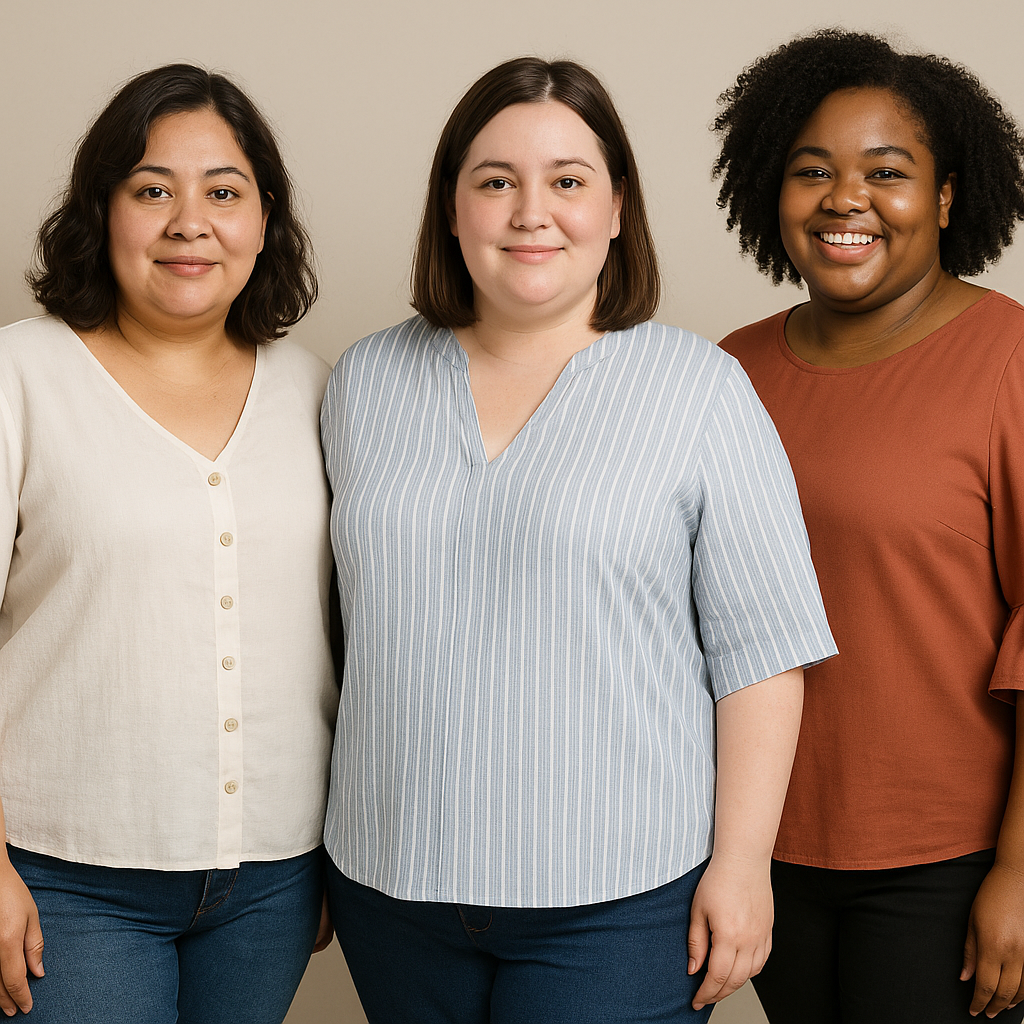 Blusas ideales para gorditas bajitas