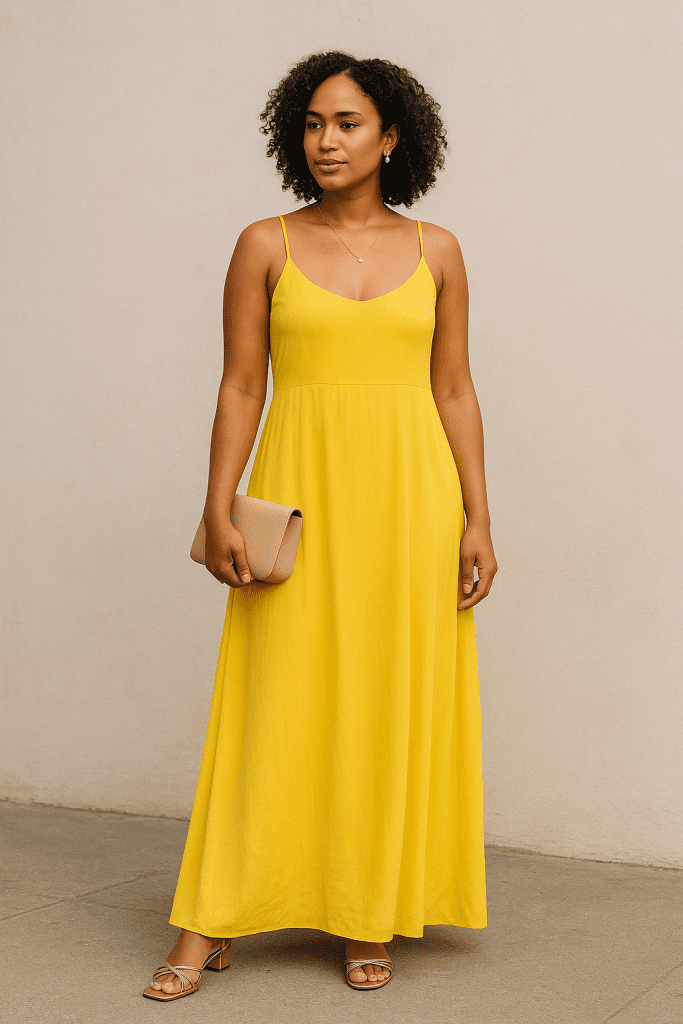 Cómo Combinar un Vestido Amarillo Largo