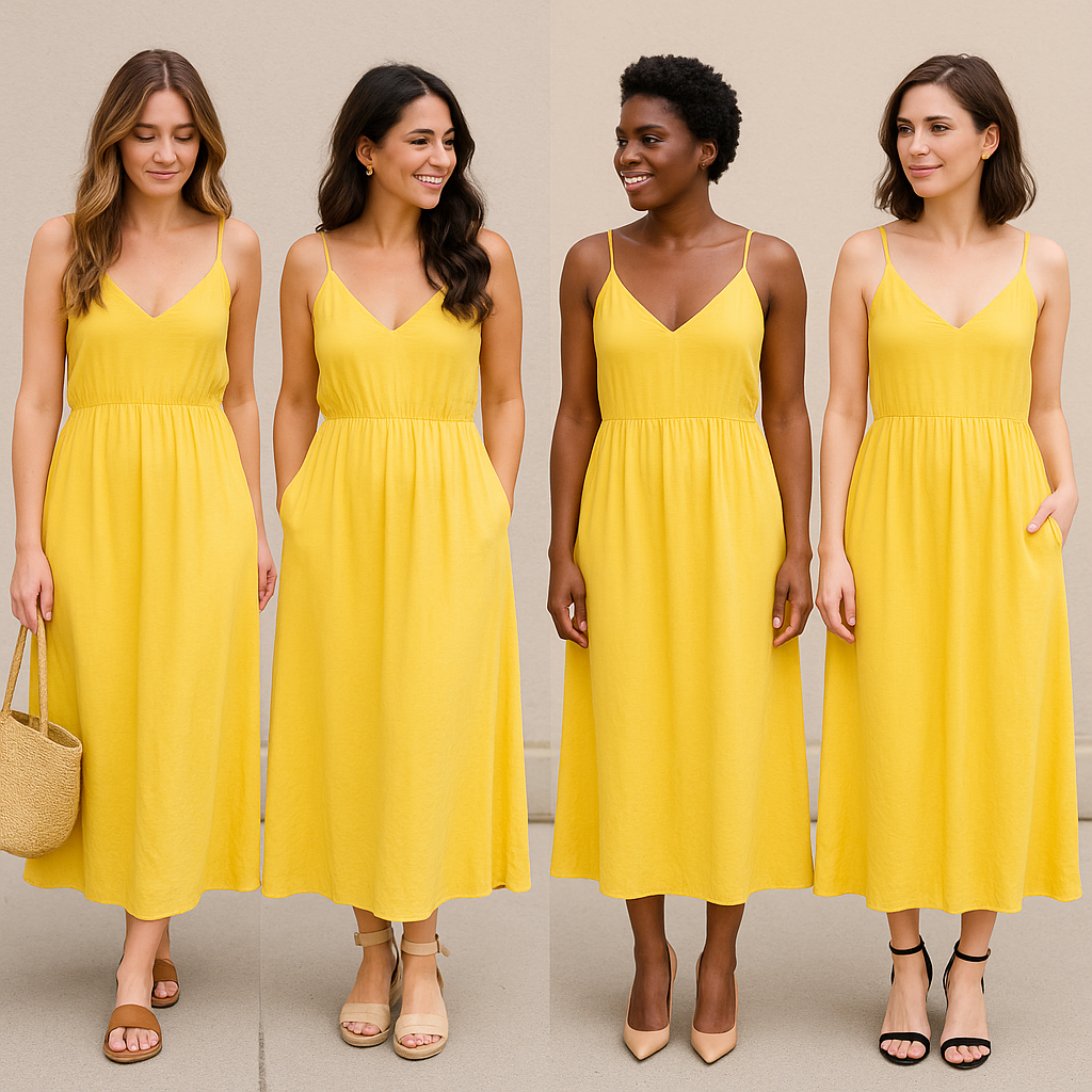 Cómo Combinar un Vestido Amarillo Largo