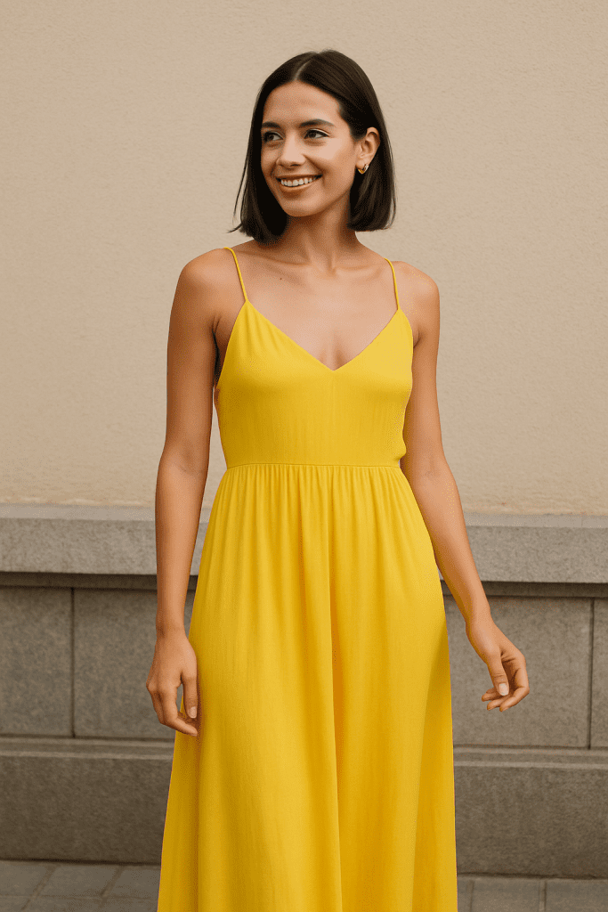 Cómo Combinar un Vestido Amarillo Largo