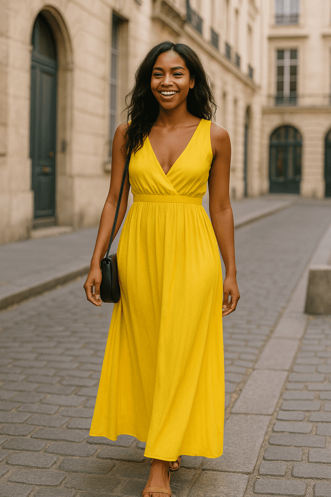 Cómo Combinar un Vestido Amarillo Largo
