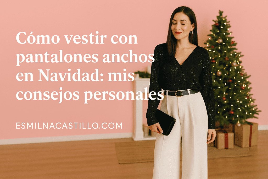 Cómo vestir con pantalones anchos en Navidad