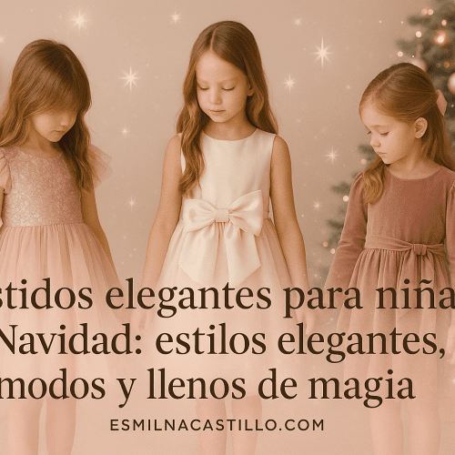 Vestidos elegantes para niñas en Navidad