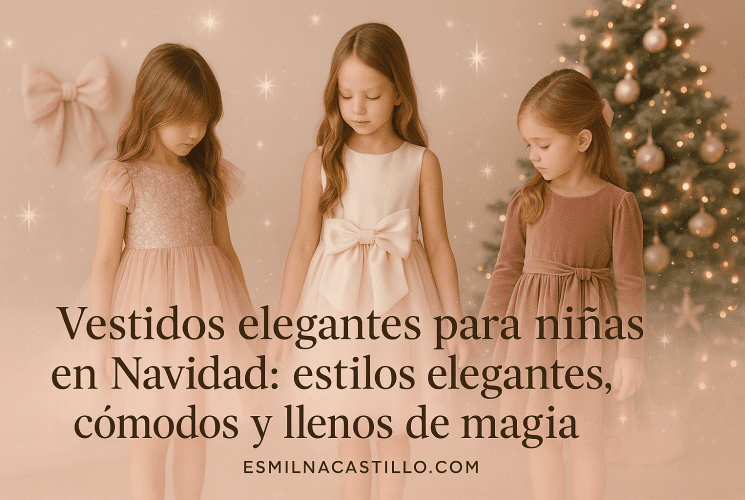 Vestidos elegantes para niñas en Navidad