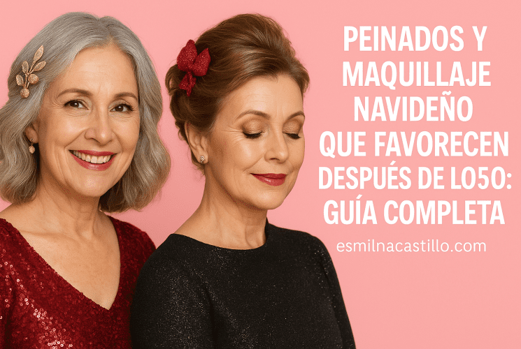Peinados y maquillaje navideño que favorecen después de los 50