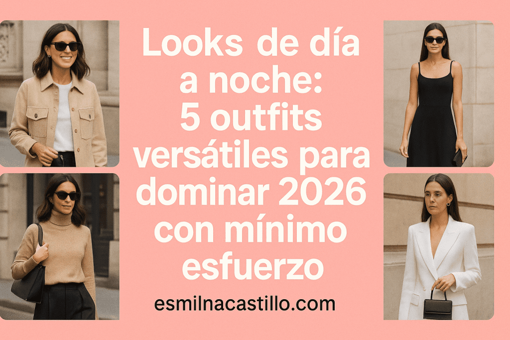 Looks de día a noche: 5 outfits versátiles para dominar 2026 con mínimo esfuerzo