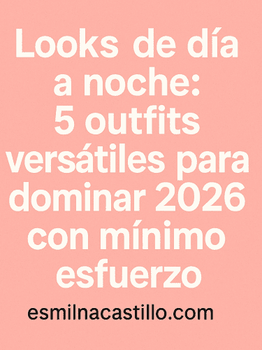 Looks de día a noche: 5 outfits versátiles para dominar 2026 con mínimo esfuerzo