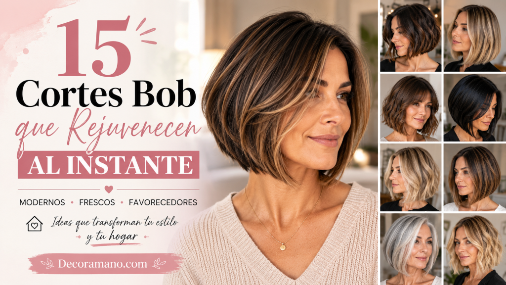 15 Cortes Bob que Rejuvenecen al Instante